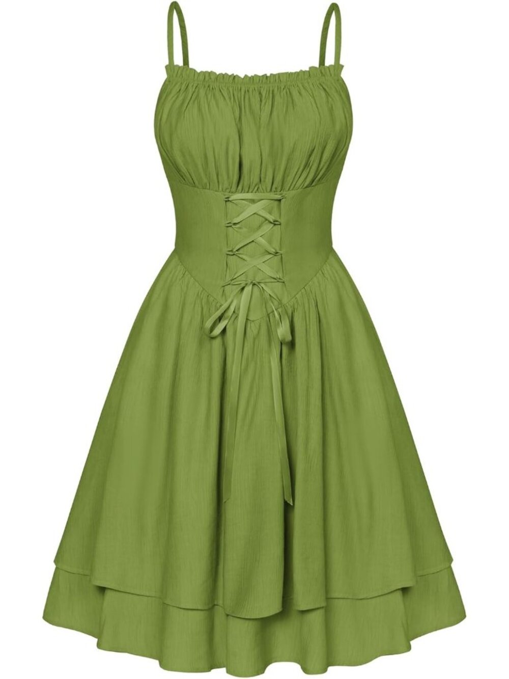 Women's  Green Corset Fairy Chiffon Mini Dress Graduation Party Sundress